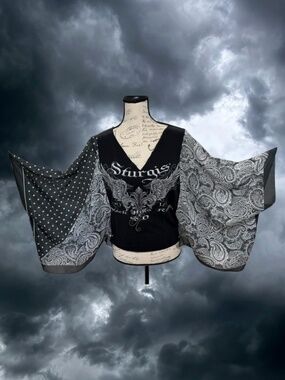 STURGESS SD Concert T/Blouse Flowy OSFM See Meas. Unique COOL Wings On of a Kind